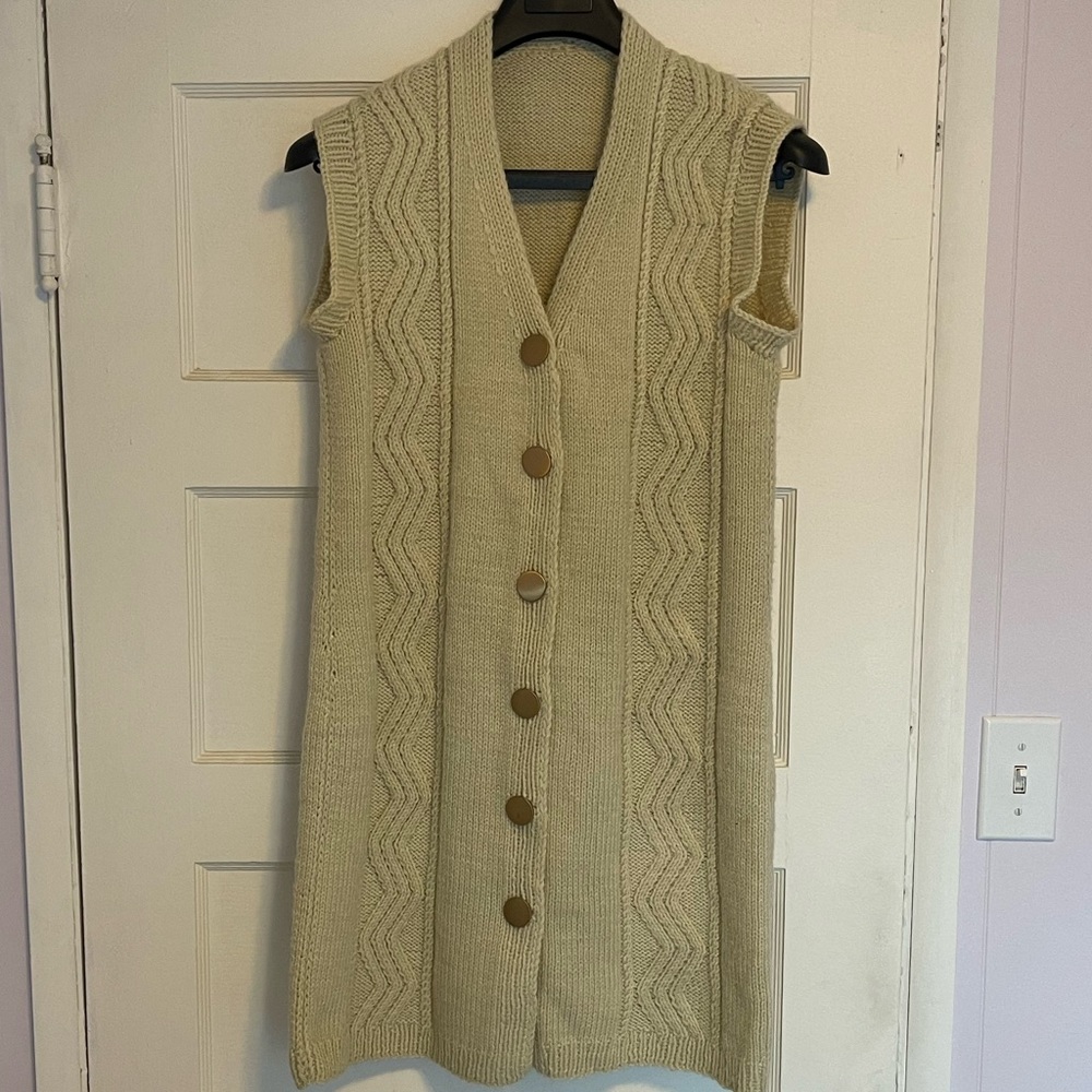 Handmade acrylic sweater vest in EUC